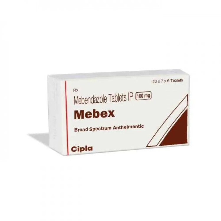 Mebendazole 100mg (Mebex) tablets
