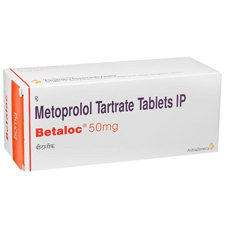 Metoprolol Tartrate 50mg (Betaloc) Tablets