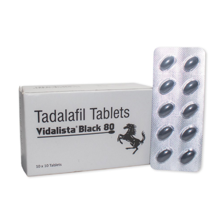 Vidalista Tadalafil Black 80mg Tablet